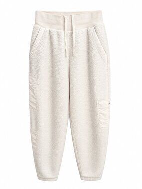 Alo Women’s Micro Sherpa High-Waist Solstice Sweatpant - Ivory Small